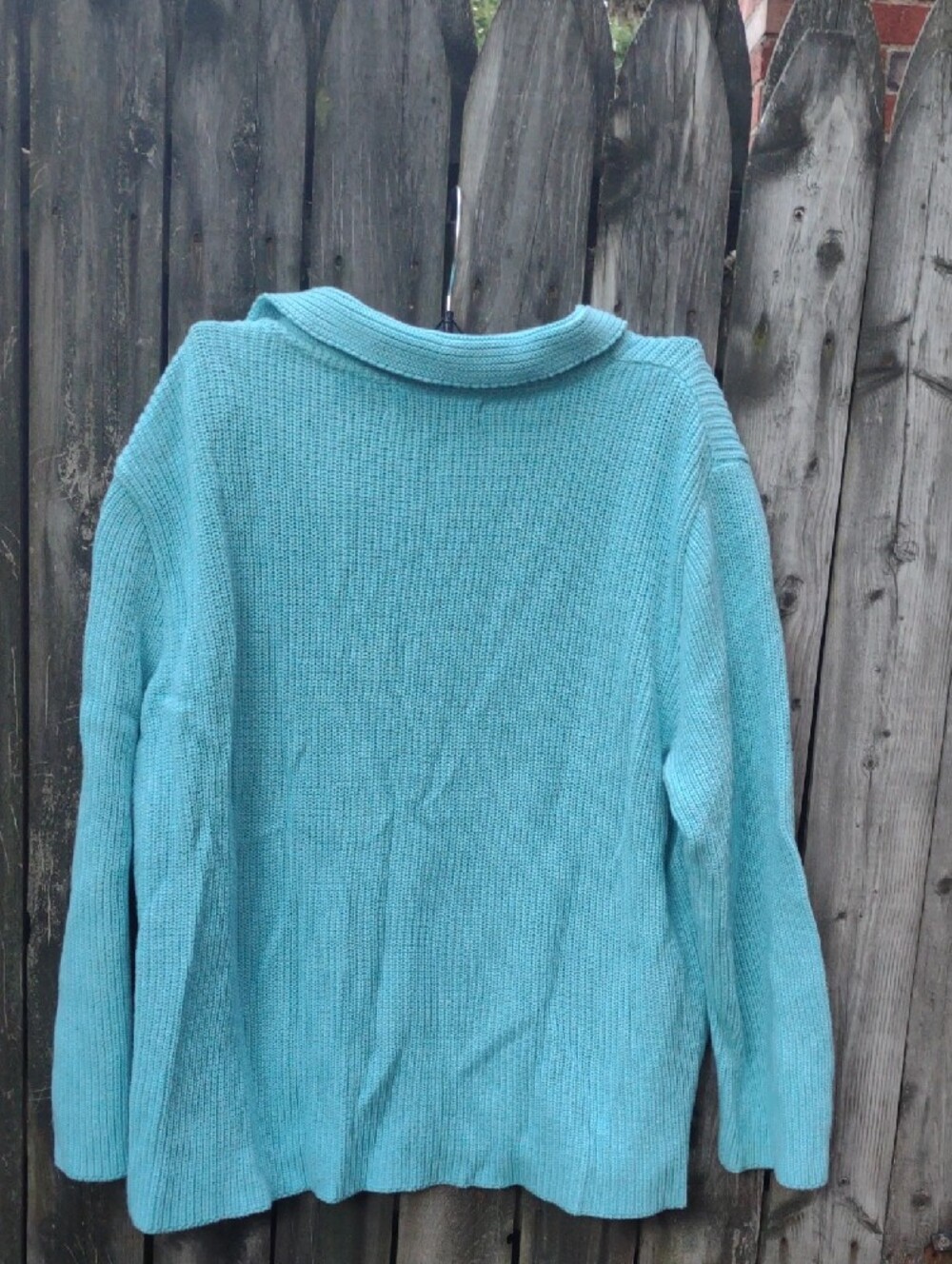 Willow Aqua Button-Front Women's Cardigan - Picture 8 of 10